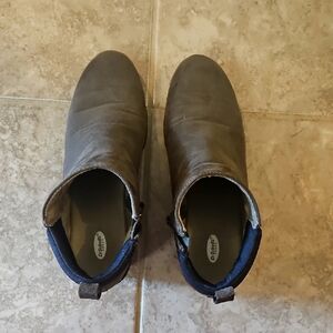 Dr. Scholls Womens Green Suade Boots